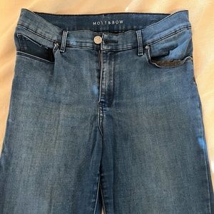 Blue high waist skinny jeans Mott & Bow